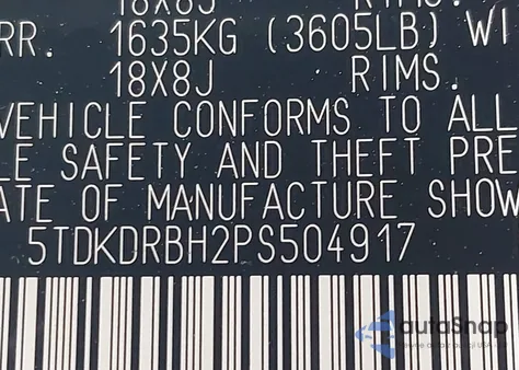 2023 Toyota Highlander Xle from USA, damaged, VIN 5TDKDRBH2PS504917